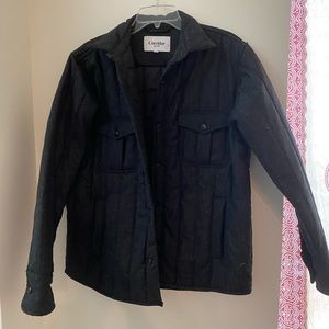 Corridor Charcoal Wool Tweed Quilted Jacket